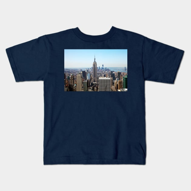 Empire State Building New York City Kids T-Shirt by tommysphotos